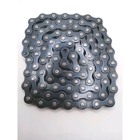 VINTAGE KEC (Japan) BMX CHAIN 80's OLD SCHOOL - K.E.C. Ver. 7.D Black 104 LINKS - Picture 1 of 11